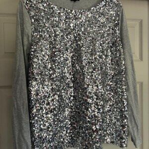 Talbot's  Sequin Detail Crewneck Top~  NWT~ Size L